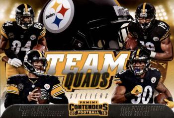 Antonio Brown / James Conner / Ben Roethlisberger / JuJu Smith-Schuster Pittsburgh Steelers 2018 Panini Contenders NFL Team Quads #TQ-2